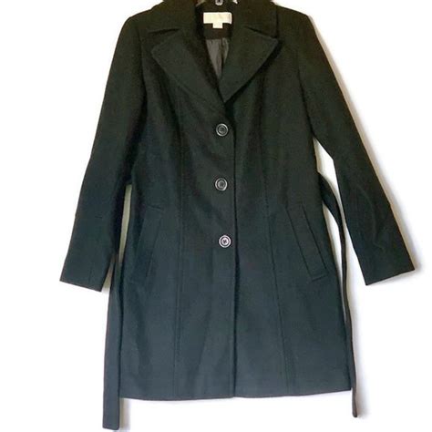 michael michael kors belted wool peacoat|Michael Kors wool winter coats.